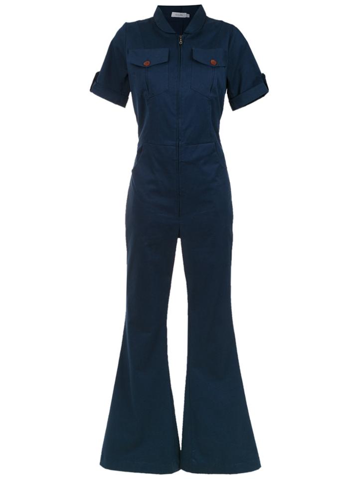 Isolda Margaret Flared Jumpsuit - Blue
