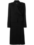 Ann Demeulemeester Fitted Loose Coat - Black