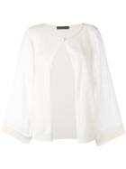 Fabiana Filippi - Single Button Knitted Blouse - Women - Viscose/cashmere - 48, White, Viscose/cashmere