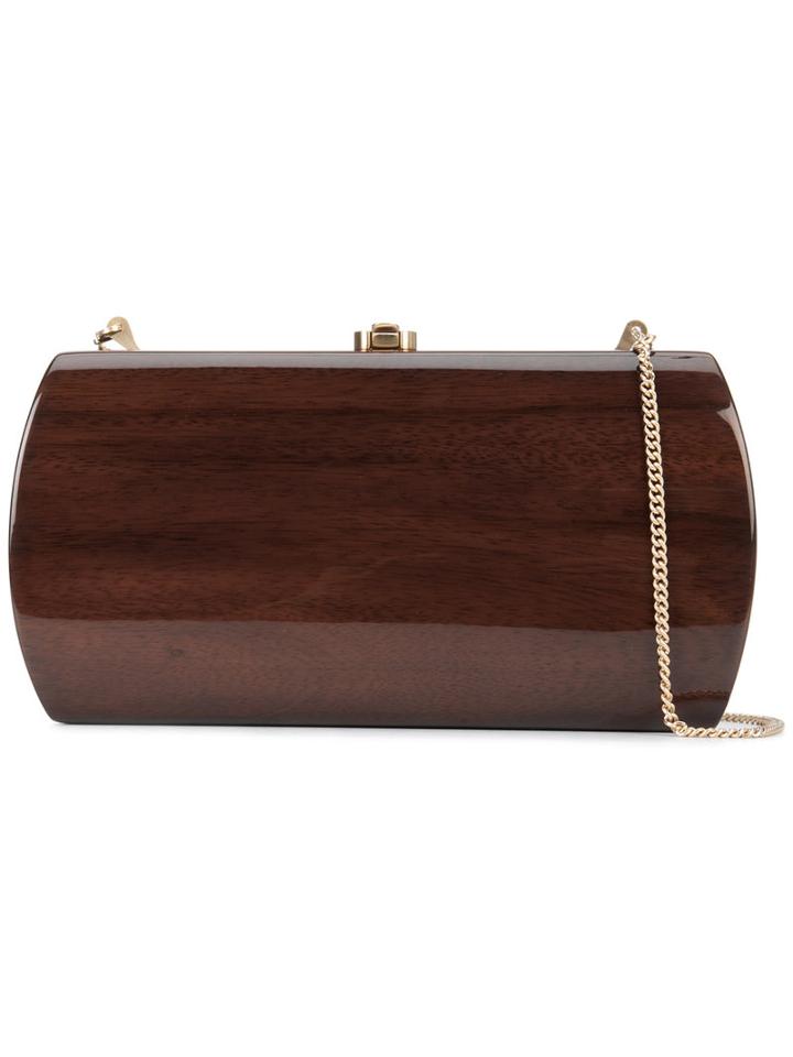Rocio Angelina Clutch, Women's, Brown, Wood