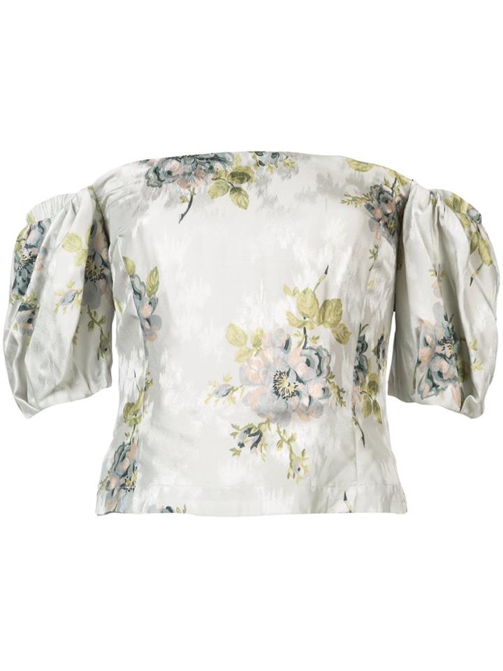 Brock Collection Off The Shoulder Blouse - Blue