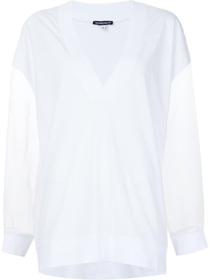 Ann Demeulemeester Drive Sweater, Women's, Size: M, White, Cotton