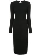 Oscar De La Renta Open Back Pencil Dress - Black