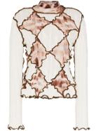 Asai Tie-dye Diamond Panel Turtleneck - Neutrals