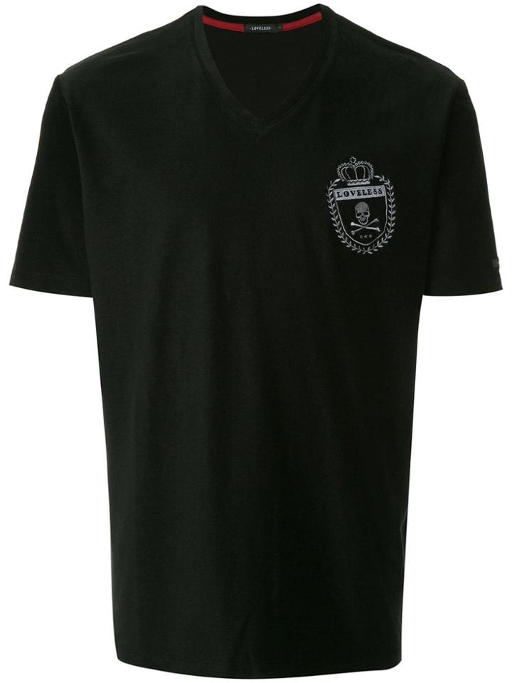 Loveless Embroidered Logo Badge T-shirt - Black