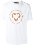Love Moschino Recycle Logo T-shirt, Men's, Size: Medium, White, Cotton