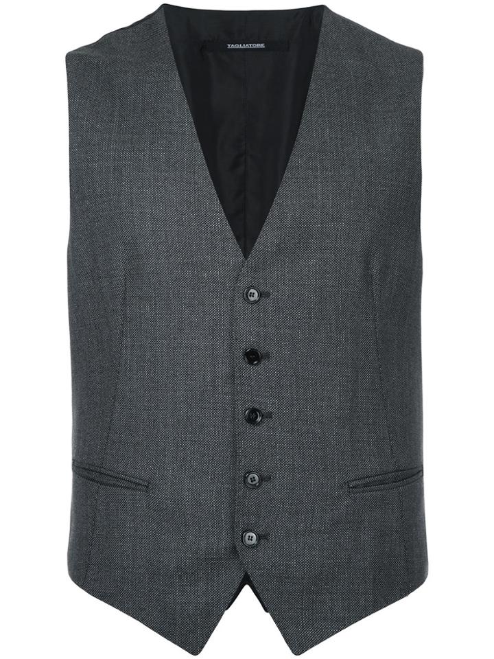 Tagliatore Buttoned Waistcoat - Grey