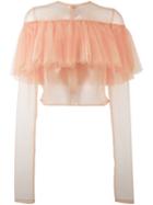 Msgm Ruffle Tulle Blouse