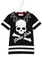 Philipp Plein Kids - Skull Print T-shirt - Kids - Cotton - 10 Yrs, Boy's, Black