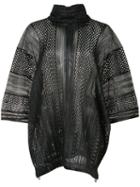 Pleats Please By Issey Miyake - Lace Cut Top - Women - Polyester - 3, Black, Polyester