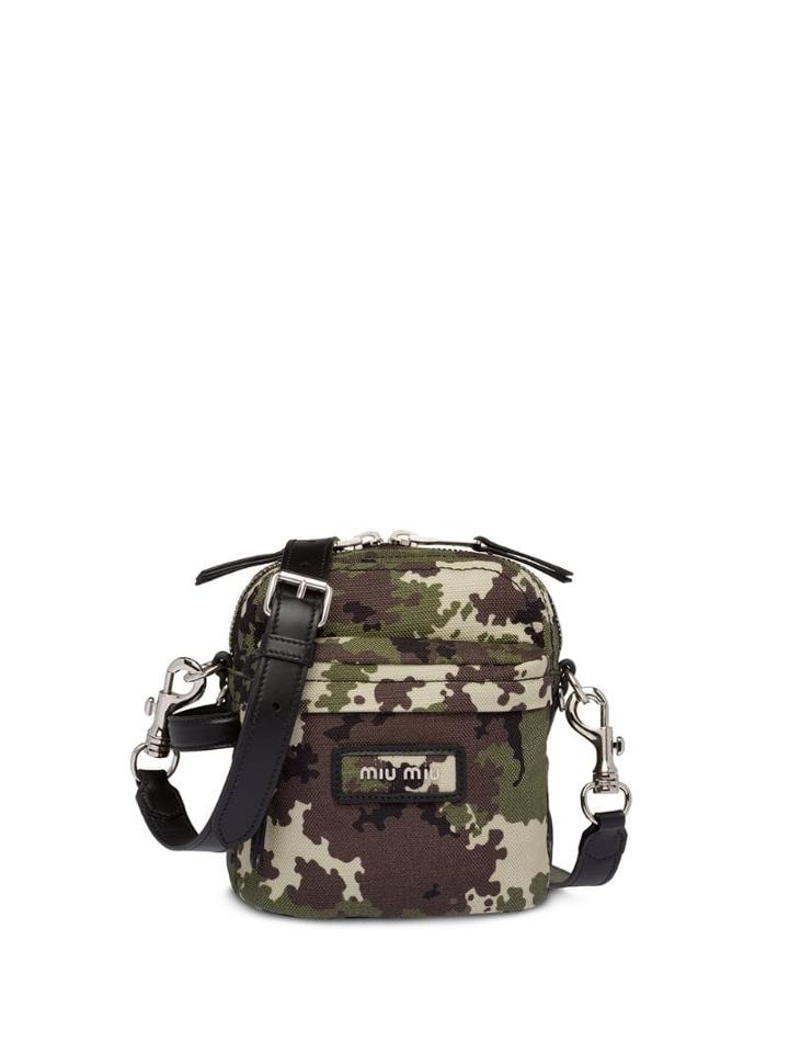 Miu Miu Camouflage Bandoleer Bag - Green