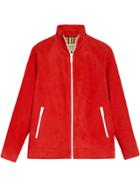 Burberry Suede Tracksuit Jacket - Red