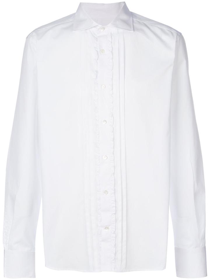 Ermanno Scervino Ruffle Trim Shirt - White