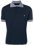 Vivienne Westwood Striped Trim Polo Shirt - Blue
