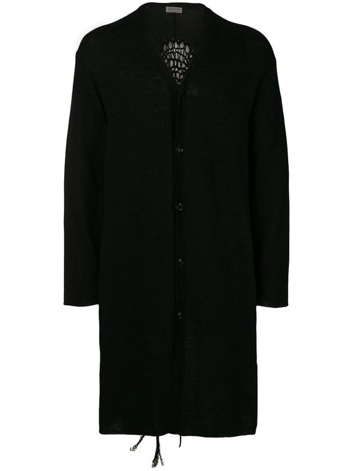 Yohji Yamamoto Unfinished Detail Cardigan - Black