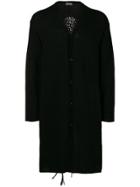 Yohji Yamamoto Unfinished Detail Cardigan - Black