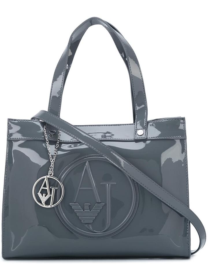 Armani Jeans Logo Tote, Women's, Grey