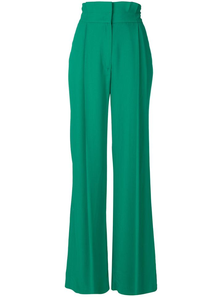 Msgm Wide-legged Trousers - Green