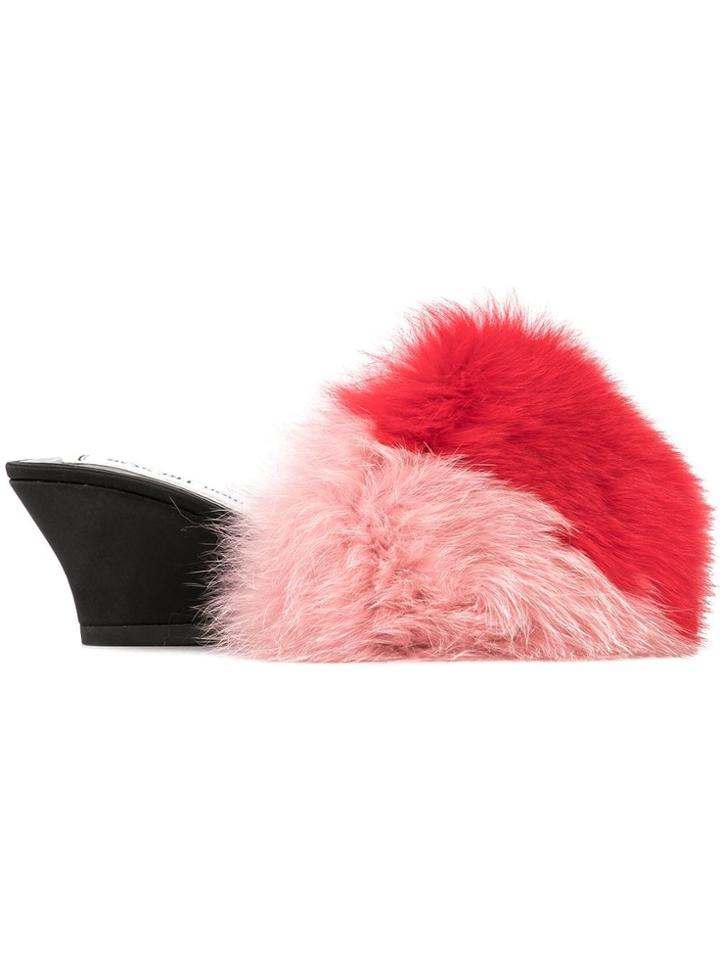 Tu Es Mon Trésor Colour-block Heel Mules - Pink