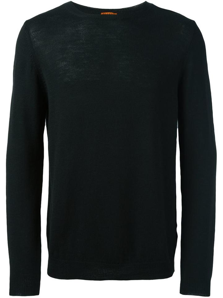 Barena Classic Crew Neck Jumper, Men's, Size: Medium, Black, Merino