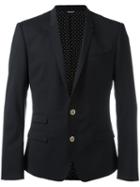 Dolce & Gabbana Single Breasted Jacket, Men's, Size: 46, Black, Cotton/virgin Wool/spandex/elastane/cupro