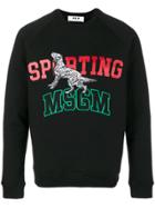 Msgm Dog Motif Sweatshirt - Black