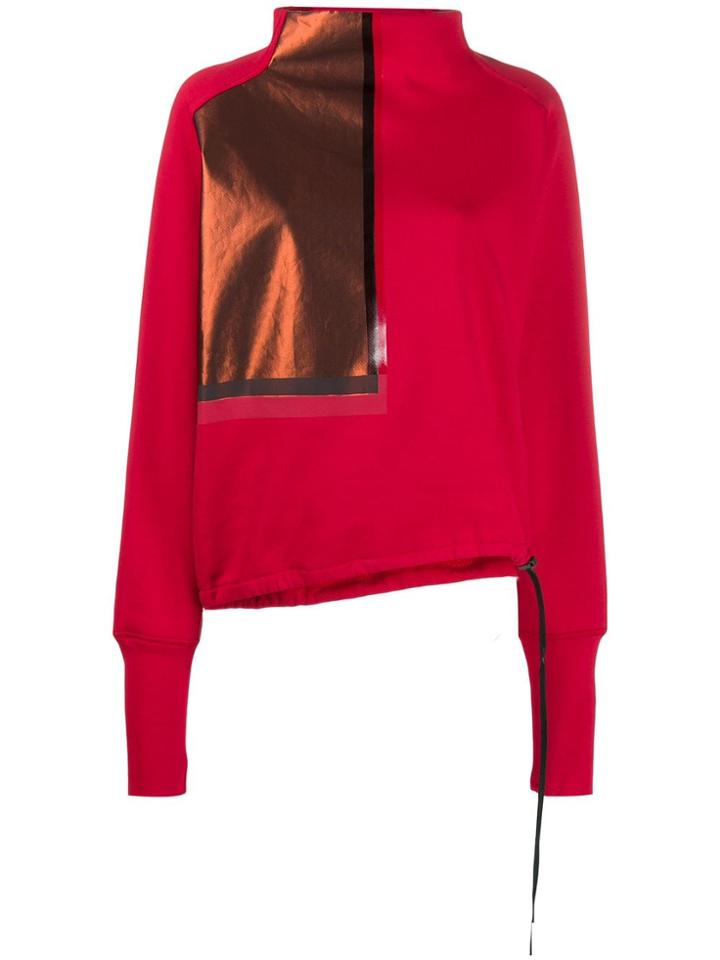 Ilaria Nistri Contrast Patch Sweatshirt - Red