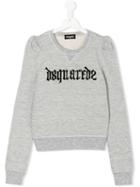 Dsquared2 Kids - Puff Sleeve Sweatshirt - Kids - Cotton/viscose - 16 Yrs, Grey