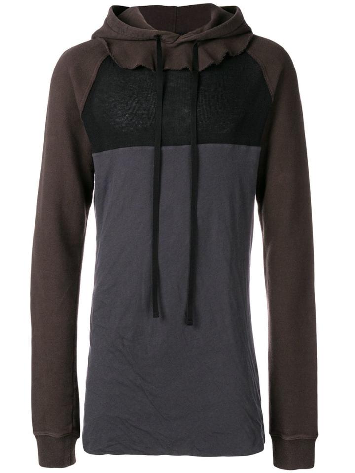 Unravel Project Slim-fitted Long Hoodie - Brown