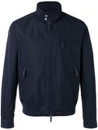 Tod's Zipped Jacket, Men's, Size: Large, Blue, Cotton/polyester