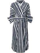 Paule Ka Striped Wrap Dress - Blue