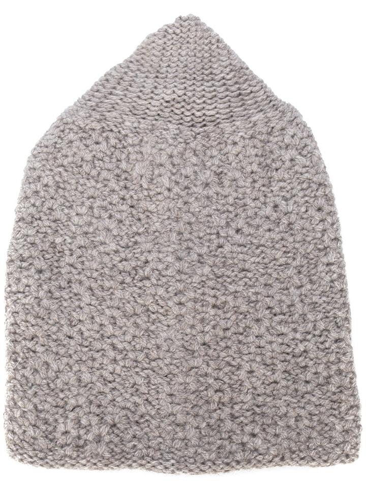 Daniel Andresen - Knitted Beanie - Men - Yak - One Size, Grey, Yak