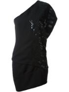 Jay Ahr Asymmetric Dress, Women's, Size: 36, Black, Polyester/silk/spandex/elastane