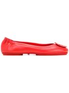 Tory Burch Logo Ballerina Shoes - Red