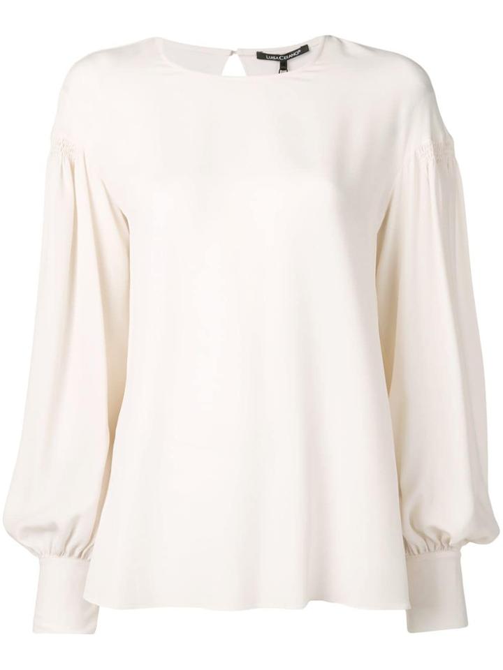 Luisa Cerano Flared Sleeve Blouse - White