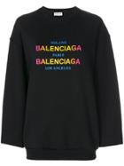 Balenciaga Logo Printed Sweatshirt - Black