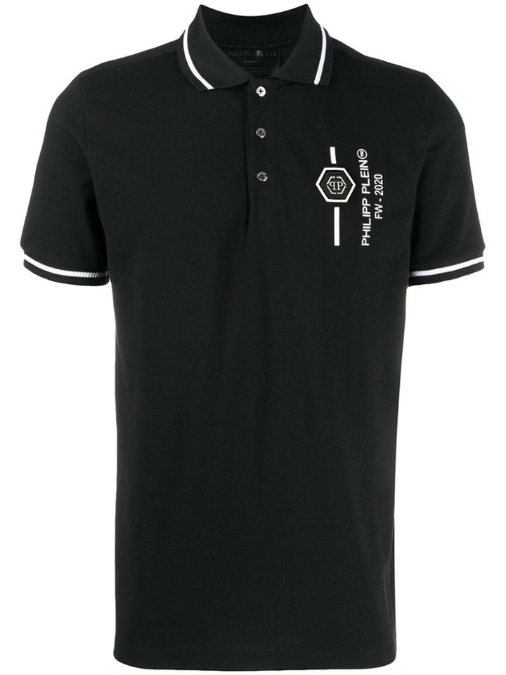 Philipp Plein Skull Print Polo Shirt - 02 Black