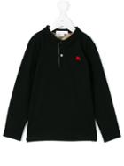 Burberry Kids - Longsleeved Polo Shirt - Kids - Cotton - 10 Yrs, Black