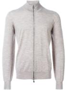 Brunello Cucinelli Zipped Cardigan, Men's, Size: 50, Nude/neutrals, Cashmere/wool