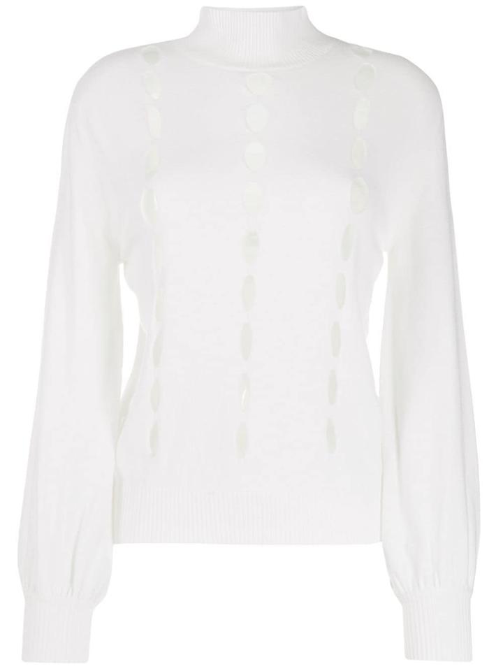 L'autre Chose Peek-a-boo Knit Jumper - White