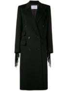 Max Mara Vera Fringed Coat - Black
