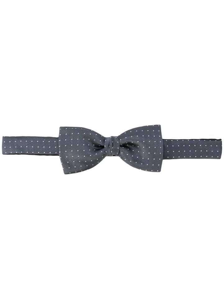 Lanvin Polka Dot Bow Tie - Grey