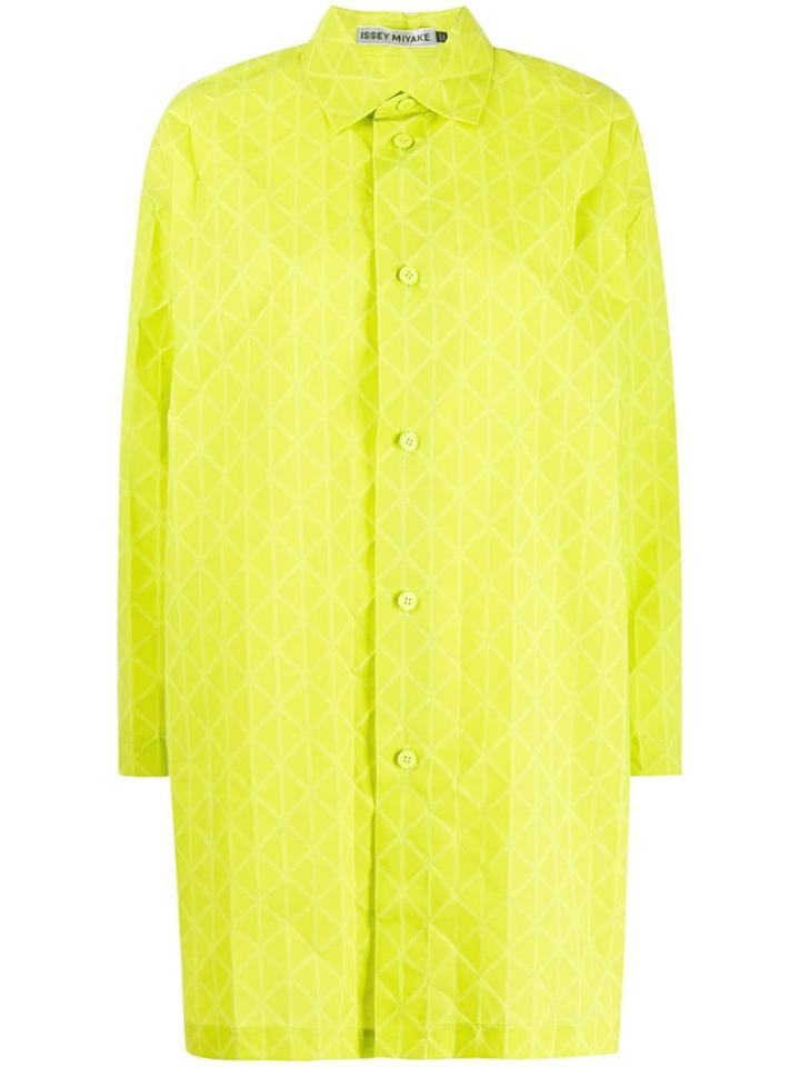 Issey Miyake Geometric Printed Shirt - Yellow
