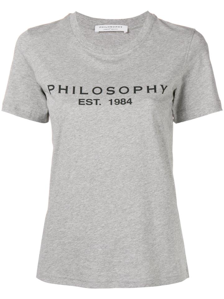Philosophy Di Lorenzo Serafini Printed Logo T-shirt - Grey