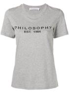 Philosophy Di Lorenzo Serafini Printed Logo T-shirt - Grey