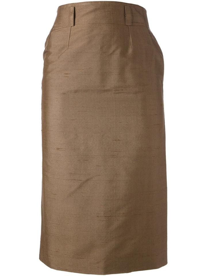 Jean Louis Scherrer Vintage 80s Skirt - Brown