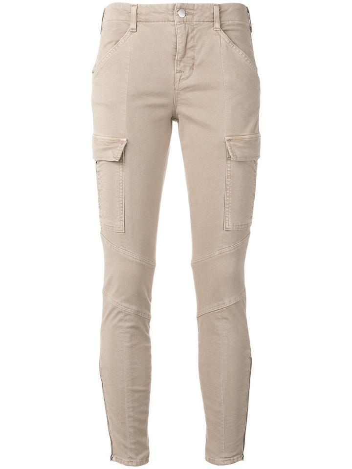 J Brand Cargo Skinny Trousers, Women's, Size: 30, Nude/neutrals, Cotton/spandex/elastane