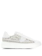 Philippe Model Studded Lace Up Sneakers - White