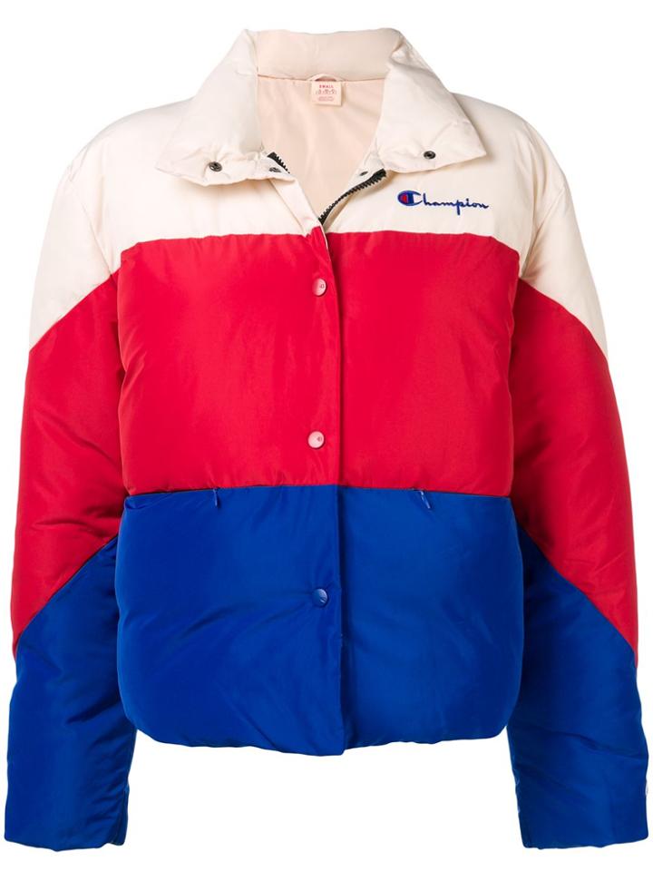 Champion Colour Block Puffer Jacket - Blue