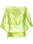 Rosie Assoulin Low Black Blouse - Green